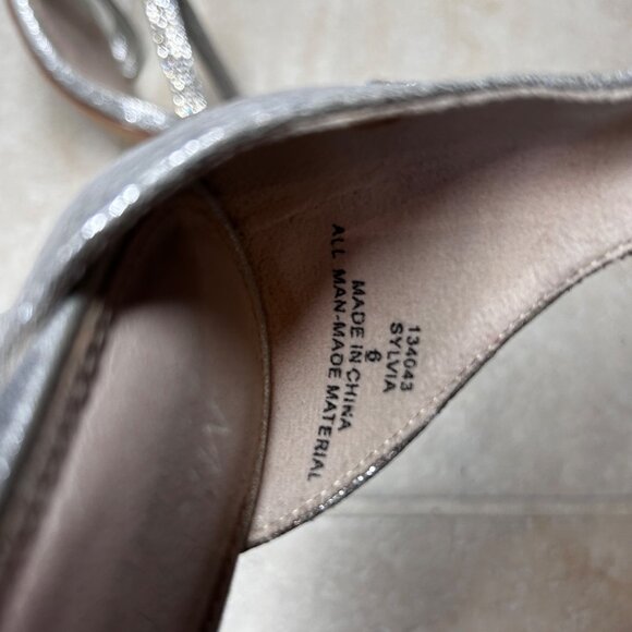 Michael Kors Silver Rhinestone Strappy High Heel Sandals Women's 6 KORS-6 - Picture 7 of 8